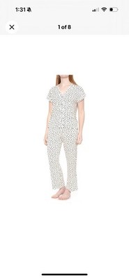 UGG Australia Cream HEARTS ADDI II 2 PC PAJAMAS Pants SET Womens Size XL NWT NEW