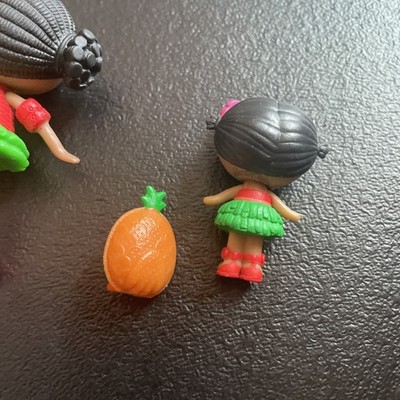 Rare Lalaloopsy Mini Littles Tiki Wiki Kiwi Sister Dolls Mango Pet