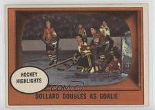 1961 Topps Dollard St Laurent Bronco Horvath Glenn Hall Doubles as Goalie 06mi