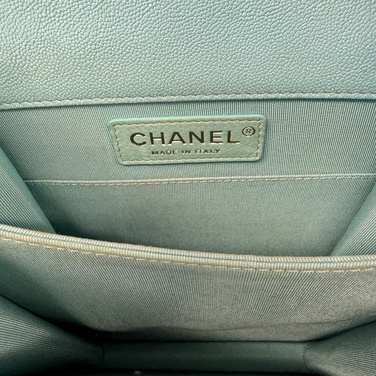 Chanel Women's North/South Boy Handbag Blue image 9