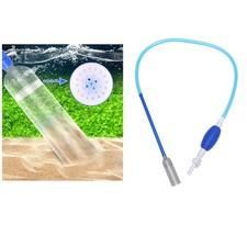  1.7m Aquarium Fish Tank Water Change Hand Pump Siphon Cleaner Pool Pond Sand