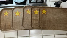 Vintage Carl’s Jr. Cambro Camtray Tray Lot Of 5 MCM made in Huntington Beach