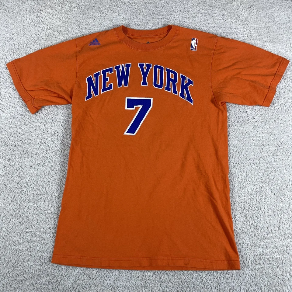 Camiseta deportiva New York Knicks Carmelo Anthony Adidas para hombre naranja mediana NYC Y2K Foto 2 de 4