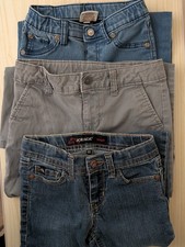 Lot Of 3 Jordache Sonoma Faded Glory Girls Size 6 Skinny Jeans Straight Pants
