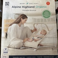 Baby Delight Alpine Deluxe Portable Bouncer Organic Oat 0-6M BNIB