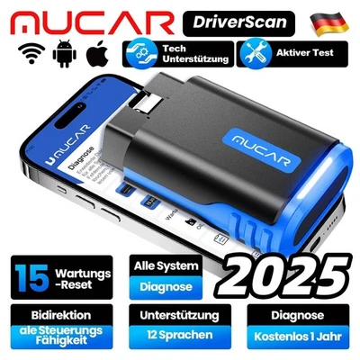 Dispositivo de diagnóstico MUCAR DriverScan OBD2 escáner de automóvil todos los sistemas 15 reset Bluetooth