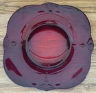 1930s Elegant Paden City Ruby Red Depression Glass Crow’s Foot 6 3/4” Plate