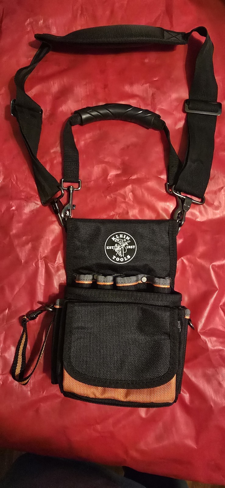 Klein Tools 5242 Tradesman Pro™ Tool Pouch, 9 Pockets, 9.5 x 7.5 x 9.5-Inch