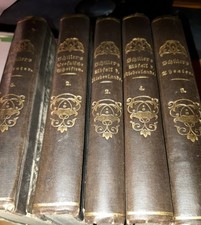 Schillers Werke - 5 Bände - Uralte Bücher - Jahrgang 1817 - Antik