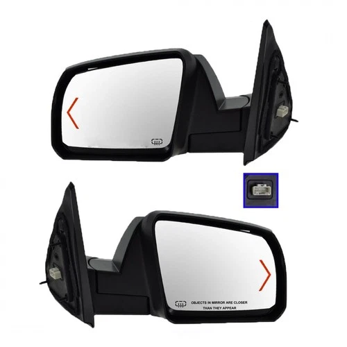 Door Mirror Kit-Power Heated Amber Turn Signal Textured Black 4 Piece Mirror Kit
