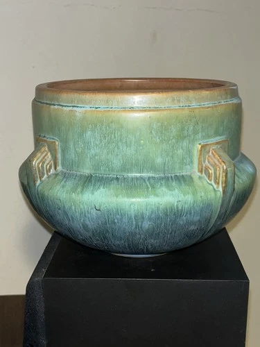 Mint 7” Tall Roseville Artcraft Jardiniere In Gorgeous Glaze Colors. Sweet!