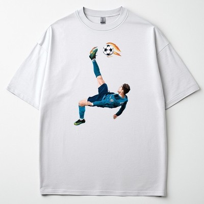 Cristiano Ronaldo Bicycle Kick Soccer Shirt CR7 Graphic Tee Evergreen Fan Gift