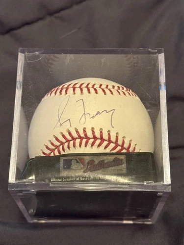 Greg Maddux Signed Auto MLB Baseball Ball (no COA) With Rawlings Cube Display