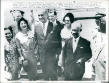 1961 V.P Lyndon B Johnson & Chinese V.P Chen Cheng Taipei Politics Wirephoto 7X9