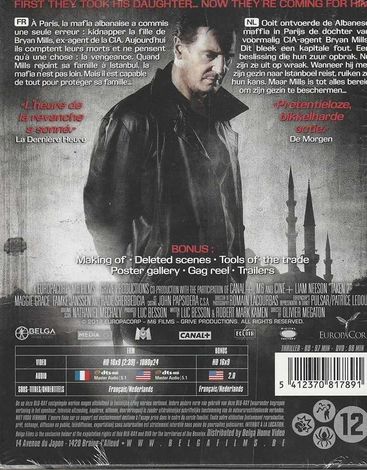 BLU-RAY - Taken 2 (1 Blu-ray) (DVD) (UK IMPORT) - Image 2 of 2
