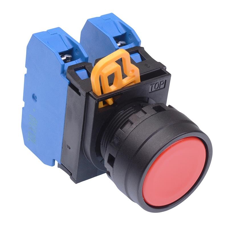 IDEC Red 22mm Maintained Push Button Switch 2NO IP65 YW1B-A1E20R