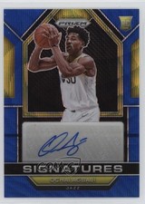 2022-23 Panini Prizm Rookie Signatures Blue Wave Ochai Agbaji #RSI-OCH Auto ux1