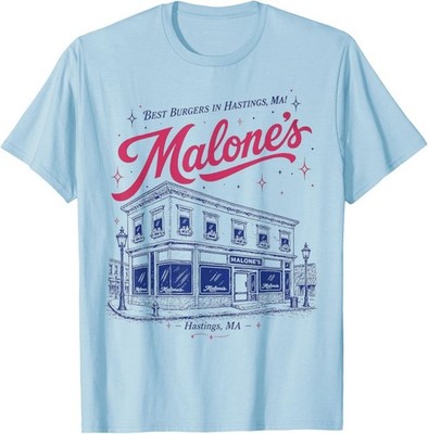 Malone's Bar Best Burgers Hastings MA Two-Sided T-Shirt