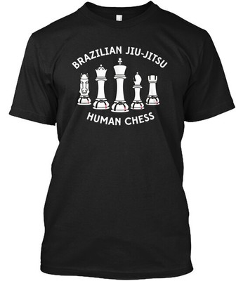 Brazilian Jiu Jitsu Human Chess T-Shirt Made in the USA Size S to 5XL