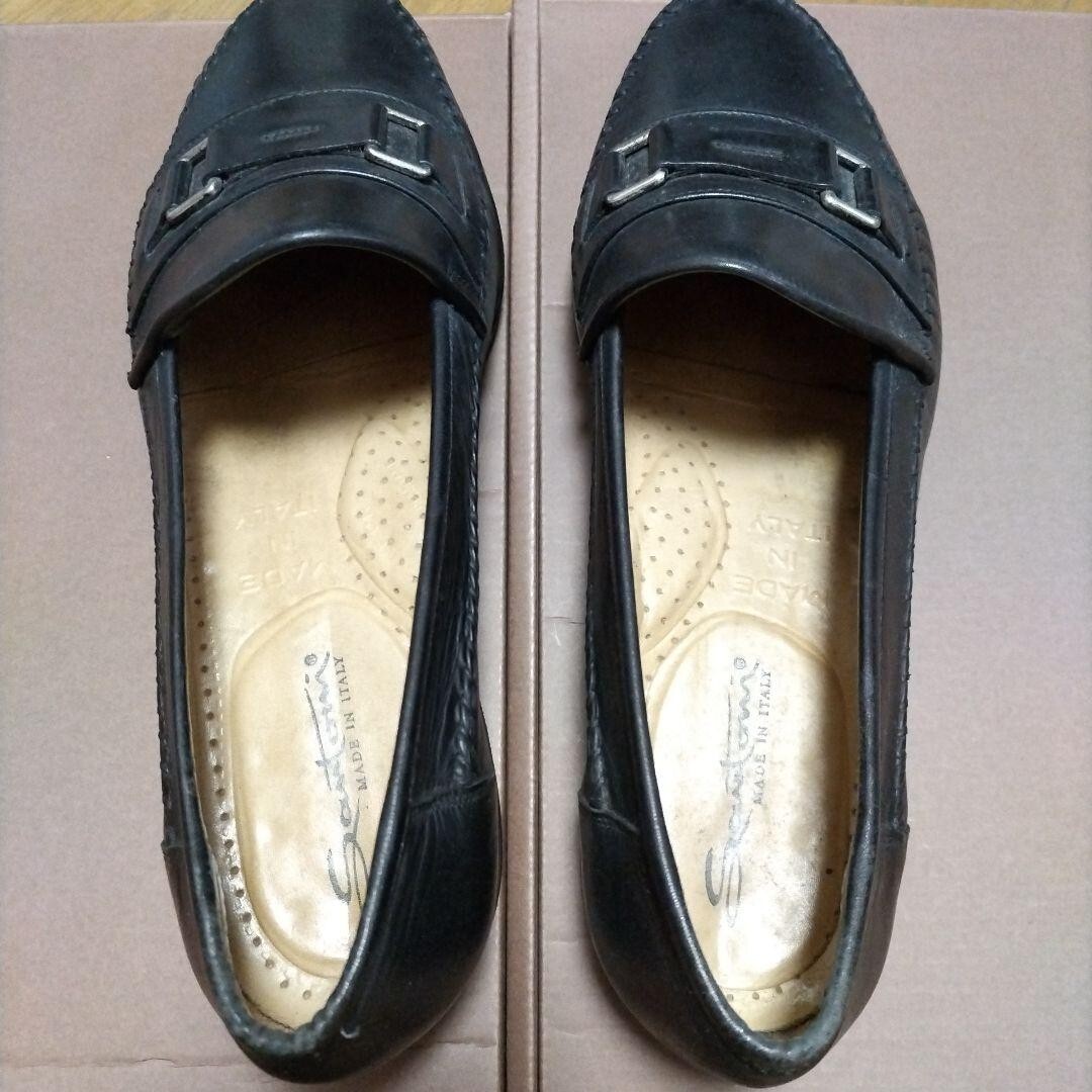 Santoni　8 Santoni Slip-On Shoes Brown Leather pointed toe Size : 7