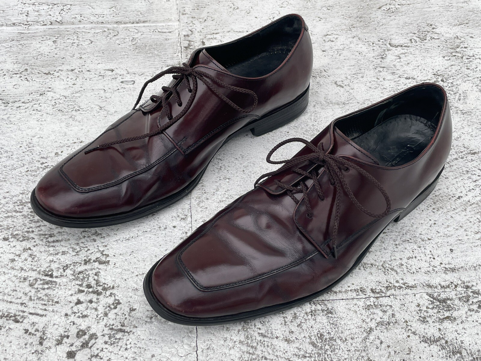 SAOLA Scarpe da uomo Cole Haan bordeaux vera pelle tomaia stringata suola Nikeair taglia 11M