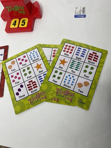 ZINGO! Number Bingo! 1-2-3 Board Game by Thinkfun; ages 4 and up; 2-6 players - Picture 6 of 9