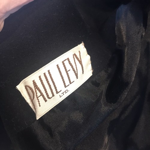 Vintage Paul Levy Damen Trenchcoat schwarz Wolle fehlende Knöpfe Union USA Medium - Bild 8 von 9