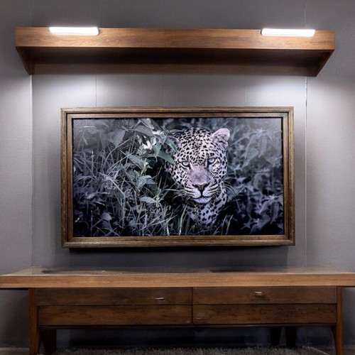 65 & 75 Inch TV frame for Samsung The Frame TV, Rustic Dark wood finish - Picture 4 of 10