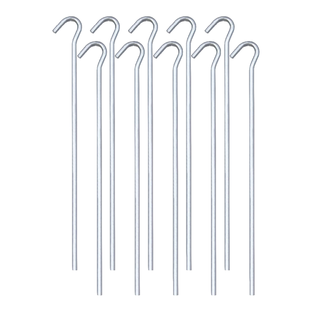 Milestone Camping Tent Pegs 10 Pack Heavy Duty Ground Tent Awning Canopy Shelter