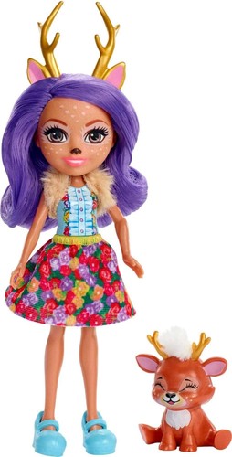 Enchantimals FXM75 Mini-poupée Danessa Biche et Figurine Animale Sprint aux L...
