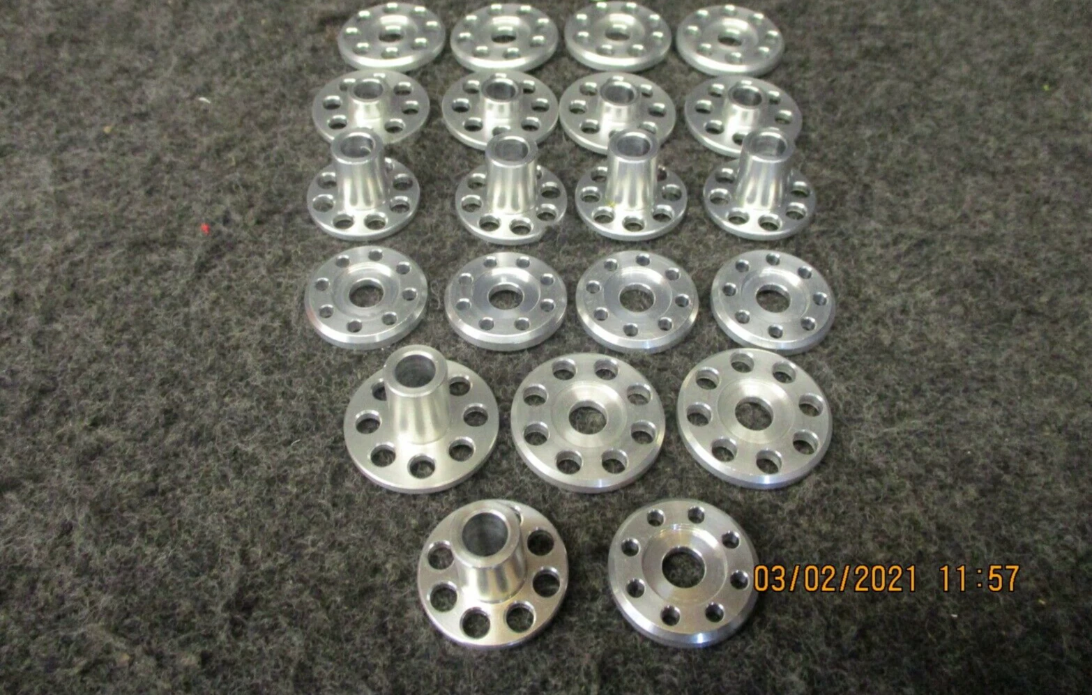 Honda CR125 2005 DOCWOB silver alloy complete top hat spacers + washer kit