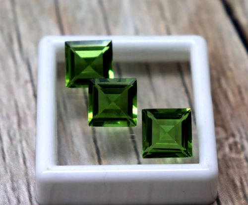 Square Cut Real Alexandrite Gemstone 6mm 2Piece(s) Certified Alex Color Changing - Picture 3 of 7