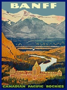 pacific canadian travel canada poster rockies banff decor