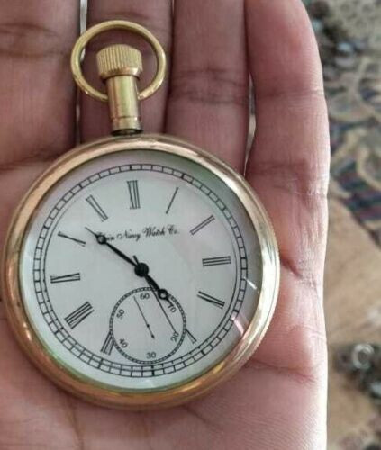 Lot Of 5 Nautical Vintage American Elgin Look Collectible Antique 2"Pocket Watch - Picture 3 of 5