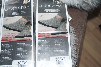Ledersohle Für Hüttenschuhe – 100% Leder, Made In Germany, Perfekt Zum Selberstricken