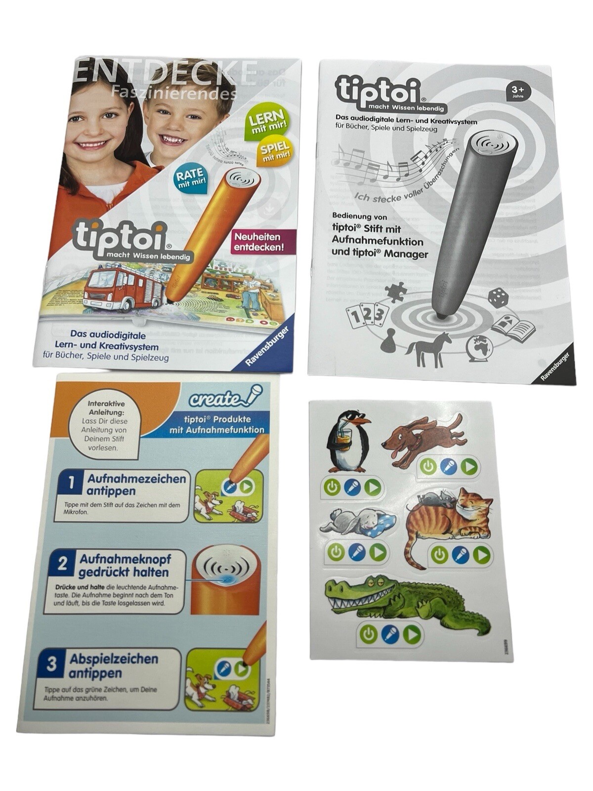 Ravensburger Tiptoi Der Stift mit Aufnahmefunktion Spitze stark beschädigt 4005556008018