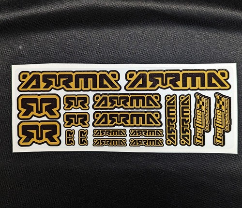 ARRMA R/C STICKER SHEET - gold & BLACK - 第 1/1 張圖片