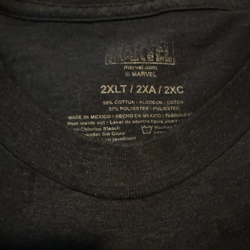 Marvel T-Shirt Men's Size 2XLT Blue Captain America Shield Logo Preowned - Picture 7 of 7