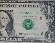 **WEB PRESS NOTE** ((EXPERIMENTAL)) $1 1995 Plate #3/9 Federal Reserve Note