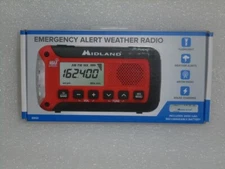 MIDLAND EMERGENCY ALERT WEATHER RADIO, BATTERY, CRANK,USB ER50! NEW! SHIPS FREE!