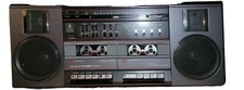 VTG GE Boom Box AM FM Radio Cassette Model 3-5682a Detachable Speakers Blasters