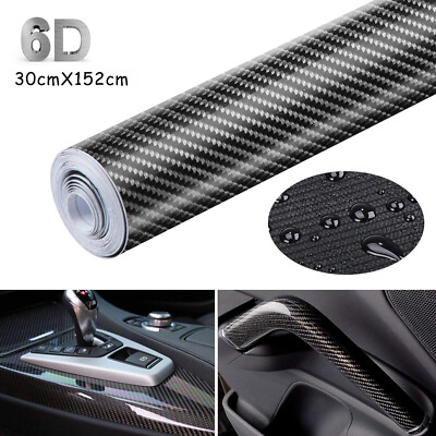 Carbon Fiber Sticker LZLRUN 6D Carbon Fiber Vinyl Wrap - 30x150cm High Gloss Car Interior Film Car Vinyl Wraps - Foto 10
