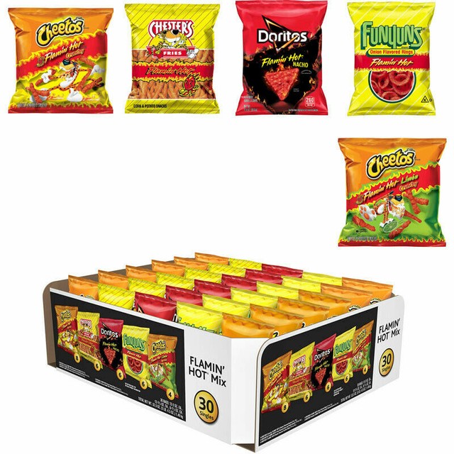 NEW Funyuns Flamin Hot Chips Onion Flavor Frito Lay 2x 6 OZ BIG BAGS