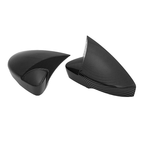 For 2015-17 Skoda Octavia Rearview Side Mirror Cover Wing Cap Case Carbon Black - Picture 8 of 11