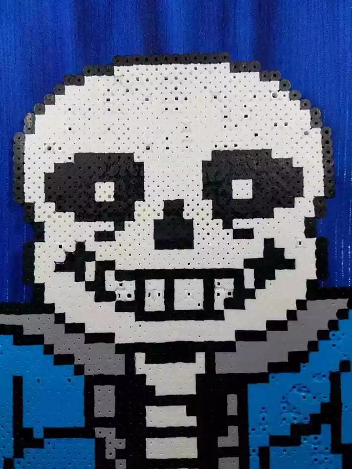 Awesome Face Perler Bead Pattern / Bead Sprite - Sans Pixel Art