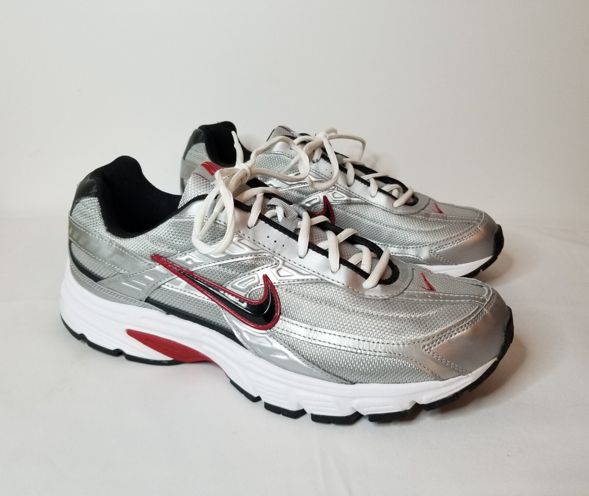 Nike Initiator Sneaker Running Shoe Sz 11 Metallic Silver Black