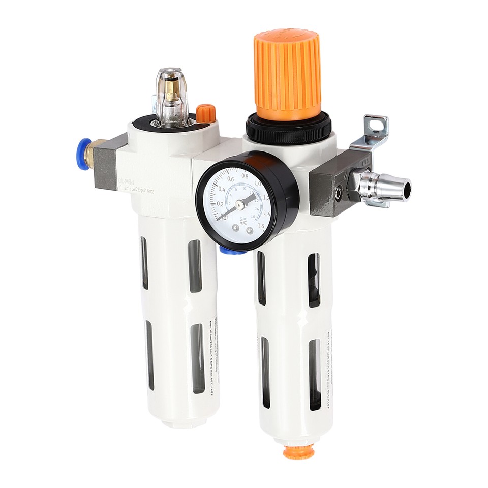 Air Pressor Oil Water Separator Regulator Pressure Gauge f/ Tire