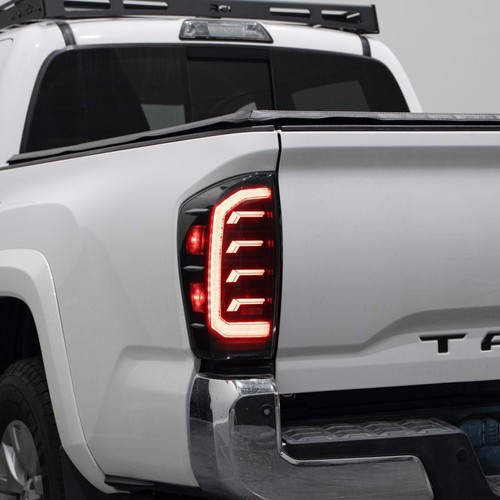Form Lighting Sequential LED Tail Lights for 2016-2023 Toyota Tacoma SMOKED Lens - Picture 3 of 8