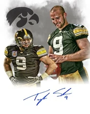 TYLER SASH Reprinted autograph signed 8x10 football photo Iowa Hawkeyes HAWKS