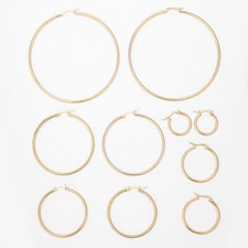 20pcs/lot Stainless Steel Gold Plated Earring Hoops For Women Girl's Gift 